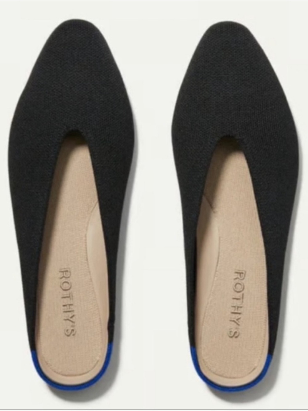 Rothy's The Point Mule Women’s Slip-On in Black Size 7 Minimalist Ballet Flats